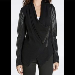 BLANK NYC zippered drape jacket